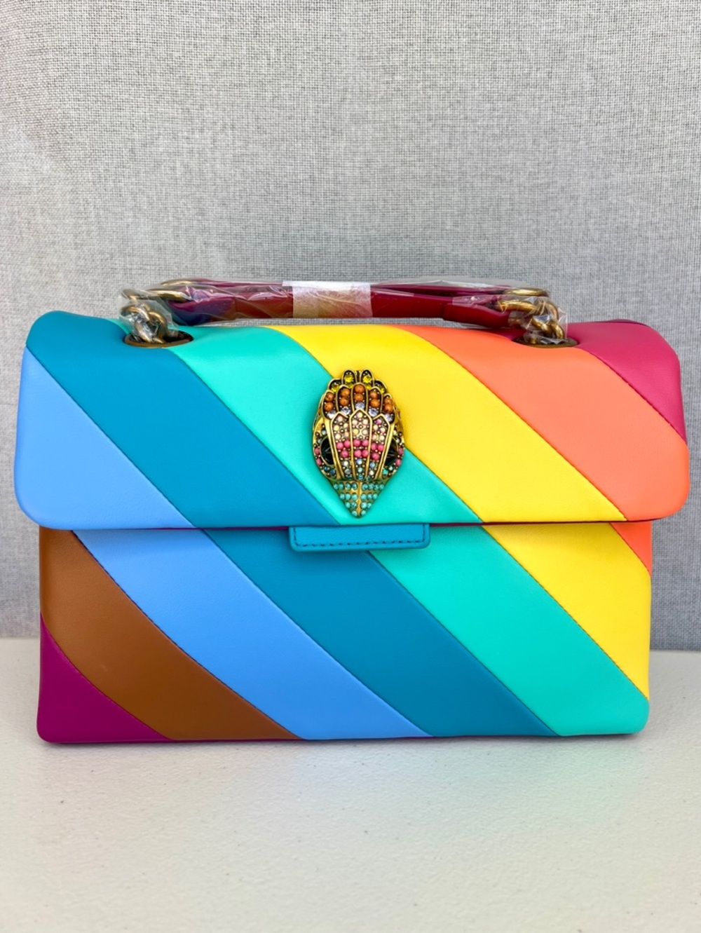 KURT GEIGER Kensington Rainbow Leather convertible bag